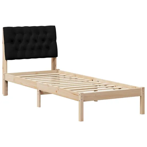 Krevetni okvir s tapiciranim uzglavljem Smeđa 75 x 190 cm - Smeđa i crna 75 x 190 cm Cijena