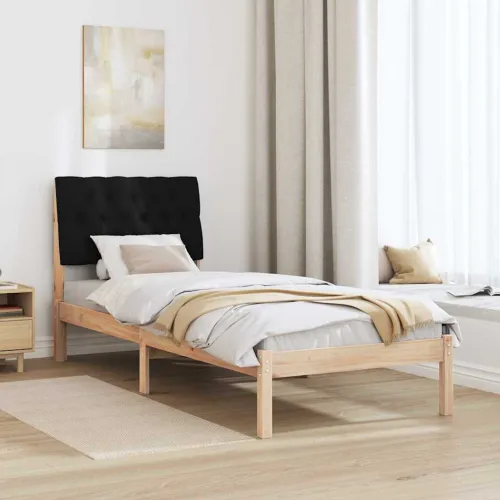 Krevetni okvir s tapiciranim uzglavljem Smeđa 75 x 190 cm - Smeđa i crna 75 x 190 cm Cijena