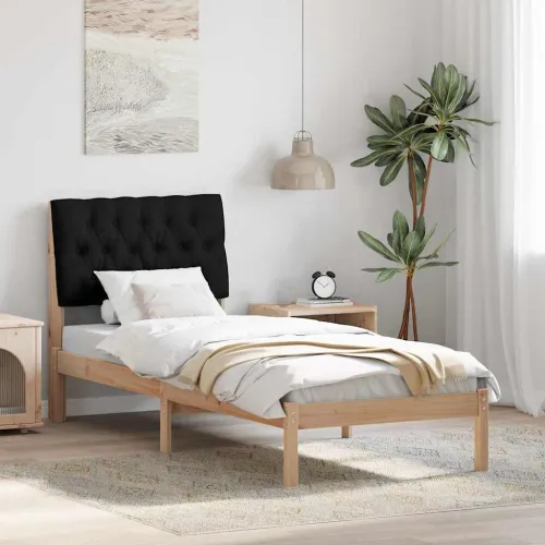 Krevetni okvir s tapiciranim uzglavljem Smeđa 75 x 190 cm - Smeđa i crna 75 x 190 cm Cijena