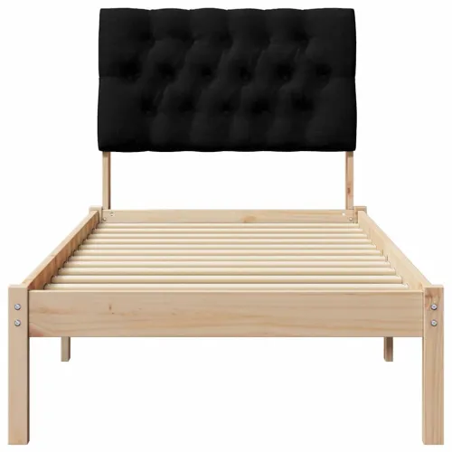 Krevetni okvir s tapiciranim uzglavljem Smeđa 75 x 190 cm - Smeđa i crna 75 x 190 cm Cijena