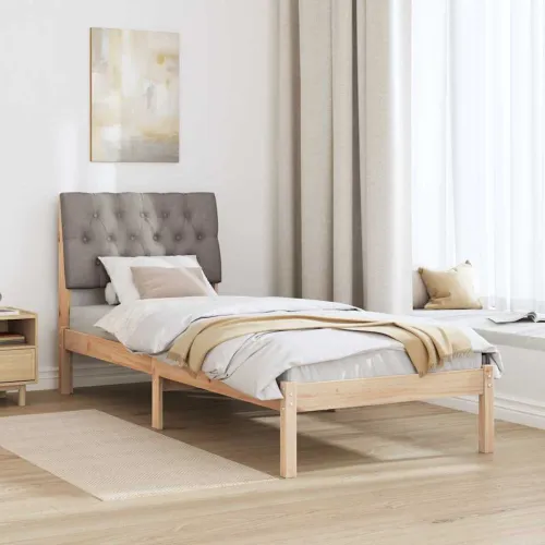 Krevetni okvir s tapiciranim uzglavljem Smeđa 75 x 190 cm - Smeđa i taupe 75 x 190 cm Cijena