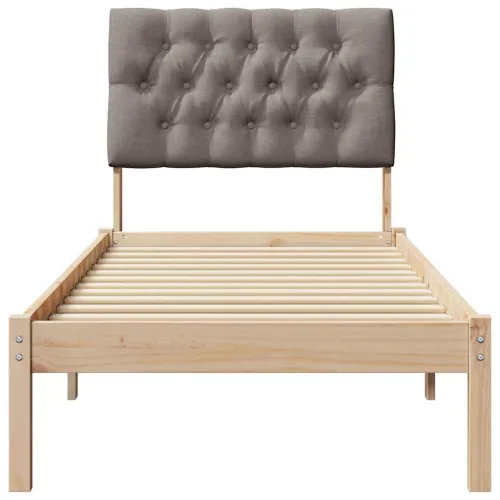 Krevetni okvir s tapiciranim uzglavljem Smeđa 75 x 190 cm - Smeđa i taupe 75 x 190 cm Cijena