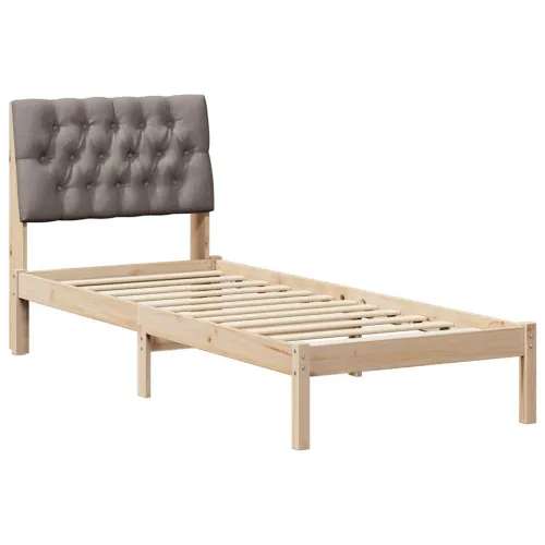 Krevetni okvir s tapiciranim uzglavljem Smeđa 75 x 190 cm - Smeđa i taupe 75 x 190 cm Cijena
