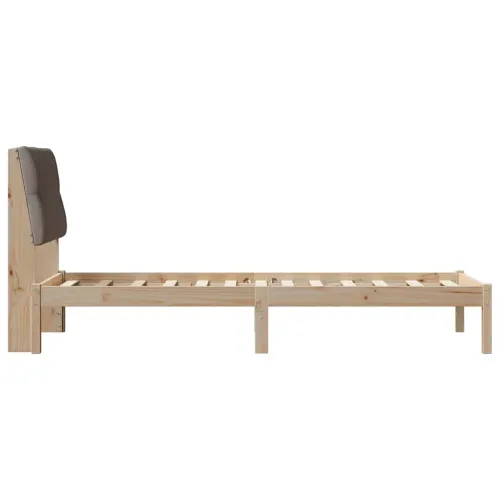 Krevetni okvir s tapiciranim uzglavljem Smeđa 75 x 190 cm - Smeđa i taupe 75 x 190 cm Cijena