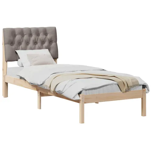 Krevetni okvir s tapiciranim uzglavljem Smeđa 75 x 190 cm - Smeđa i taupe 75 x 190 cm Cijena