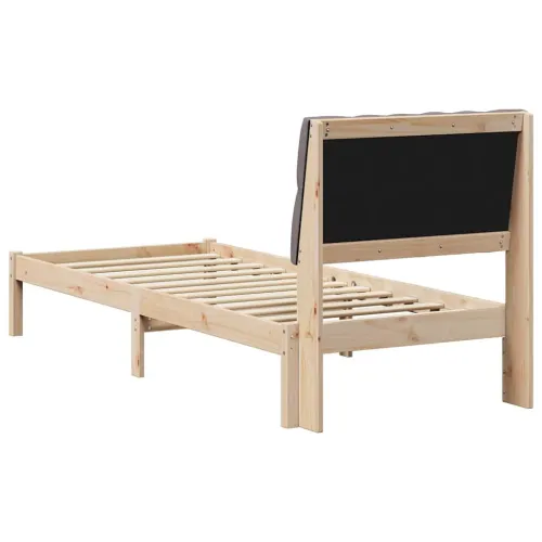 Krevetni okvir s tapiciranim uzglavljem Smeđa 75 x 190 cm - Smeđa i taupe 75 x 190 cm Cijena