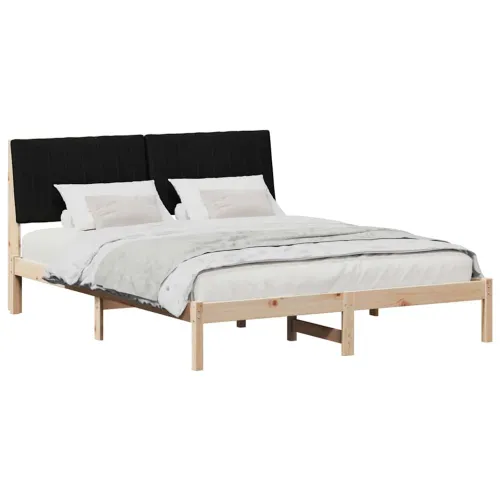 Okvir za krevet Smeđa 135 x 190 cm Čvrsto borovo drvo - 135 x 190 cm Smeđa i crna Cijena