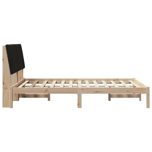 Okvir za krevet Smeđa 135 x 190 cm Čvrsto borovo drvo - 135 x 190 cm Smeđa i crna Cijena