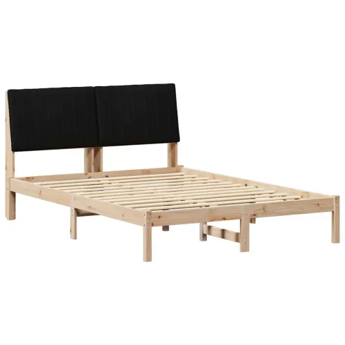 Okvir za krevet Smeđa 135 x 190 cm Čvrsto borovo drvo - 135 x 190 cm Smeđa i crna Cijena