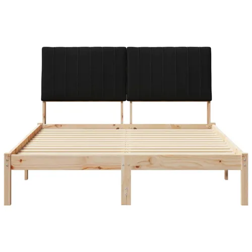 Okvir za krevet Smeđa 135 x 190 cm Čvrsto borovo drvo - 135 x 190 cm Smeđa i crna Cijena