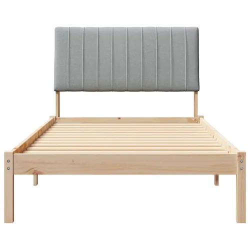 Okvir za krevet Smeđa 100 x 200 cm Čvrsto borovo drvo - 100 x 200 cm Smeđa i svijetlo siva Cijena