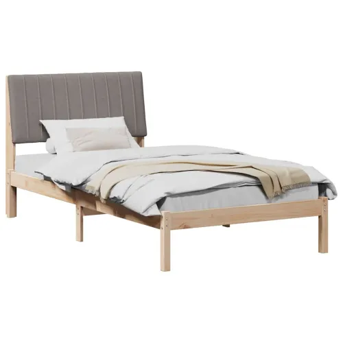 Okvir za krevet Smeđa 100 x 200 cm Čvrsto borovo drvo - 100 x 200 cm Smeđa i taupe Cijena