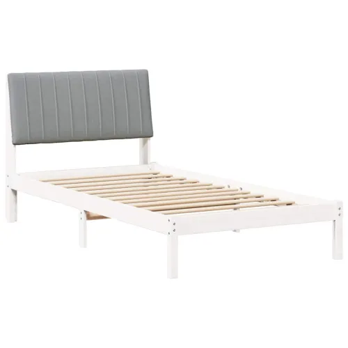 Okvir za krevet Bijelo 100 x 200 cm Čvrsto borovo drvo - 100 x 200 cm Bijela i svijetlosiva Cijena