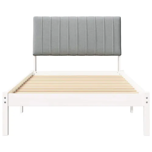 Okvir za krevet Bijelo 100 x 200 cm Čvrsto borovo drvo - 100 x 200 cm Bijela i svijetlosiva Cijena