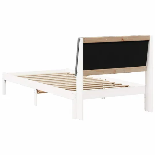 Okvir za krevet Bijelo 100 x 200 cm Čvrsto borovo drvo - 100 x 200 cm Bijela i svijetlosiva Cijena