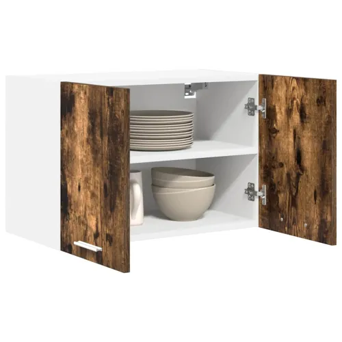 Viseći ormarić Dimljeni hrast i bijela 60 x 31 x 40 cm - Dimljeni hrast 1x viseća vitrina (2 vrata) 60 cm široka 40 cm visoka Cijena