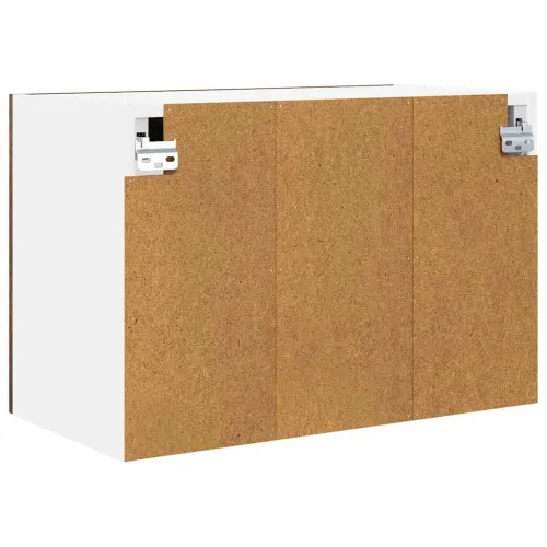 Viseći ormarić 2 kom. Dimljeni hrast Konstruirano drvo - Dimljeni hrast 2x viseća staklena vitrina (2 vrata) 60 cm široka 40 cm  Cijena