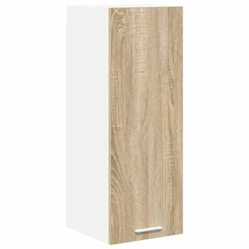 Viseći ormarić 2 kom. Sonoma hrast i bijela Konstruirano drvo - Hrast sonoma 2x viseća vitrina (1 vrata) 30 cm široka 80 cm viso Cijena