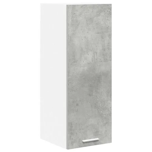 Viseći ormarić 2 kom. Beton siva i bijela Konstruirano drvo - Betonsko siva 2x viseća vitrina (1 vrata) 30 cm široka 80 cm visok Cijena
