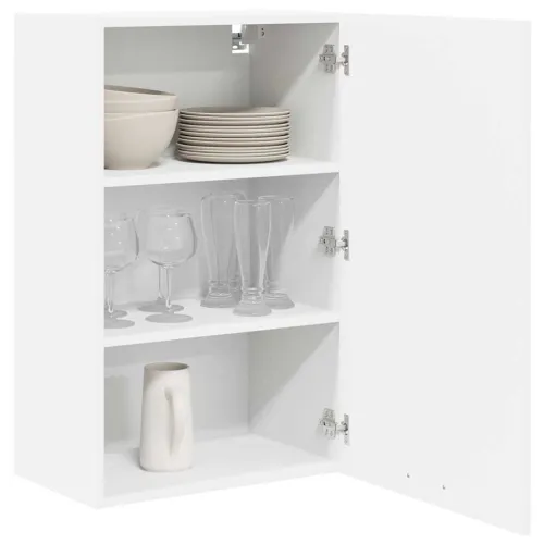 Viseći ormarić Bijelo 50 x 31 x 80 cm Konstruirano drvo - Bijeli 1x viseća vitrina (1 vrata) 50 cm široka 80 cm visoka Cijena