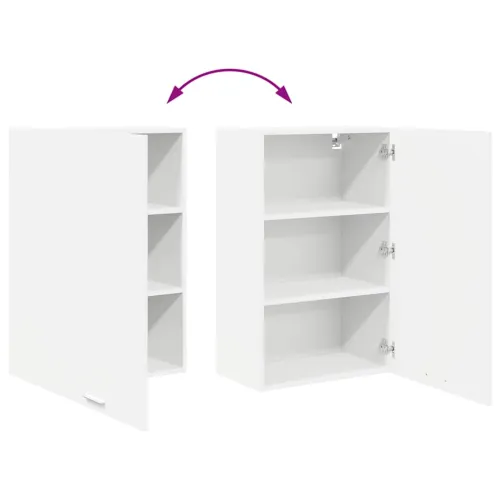 Viseći ormarić Bijelo 50 x 31 x 80 cm Konstruirano drvo - Bijeli 1x viseća vitrina (1 vrata) 50 cm široka 80 cm visoka Cijena