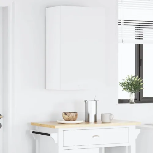 Viseći ormarić Bijelo 50 x 31 x 80 cm Konstruirano drvo - Bijeli 1x viseća vitrina (1 vrata) 50 cm široka 80 cm visoka Cijena