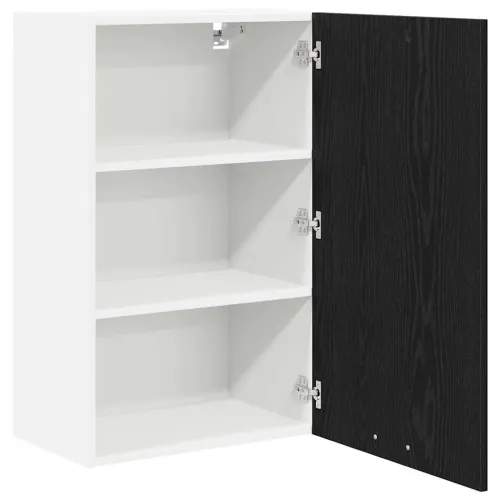 Viseći ormarić Crni hrast i bijela 50 x 31 x 80 cm - Crni hrast 1x viseća vitrina (1 vrata) 50 cm široka 80 cm visoka Cijena