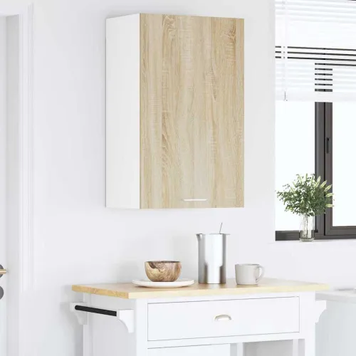 Viseći ormarić Sonoma hrast i bijela 50 x 31 x 80 cm - sonoma hrast 1x viseća vitrina (1 vrata) 50 cm široka 80 cm visoka Cijena