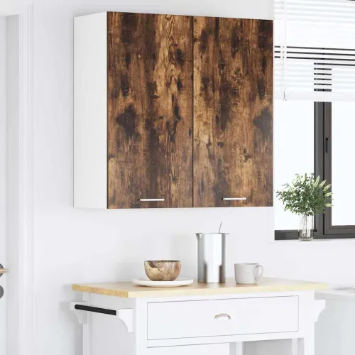 Viseći ormarić Dimljeni hrast 80 x 31 x 80 cm Konstruirano drvo - Dimljeni hrast 1x viseći ormar (2 vrata) 80 cm širok 80 cm vis Cijena