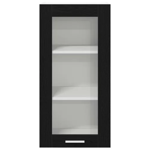 Viseći ormarić Crni hrast 40 x 31 x 80 cm Konstruirano drvo - Crni hrast 1x viseći stakleni ormarić (1 vrata) 40 cm širine 80 cm Cijena