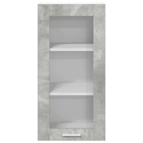 Viseći ormarić 2 kom. Betonski sivi Konstruirano drvo - Betonsko siva 2x viseći stakleni ormarić (1 vrata) 40 cm širine 80 cm vi Cijena
