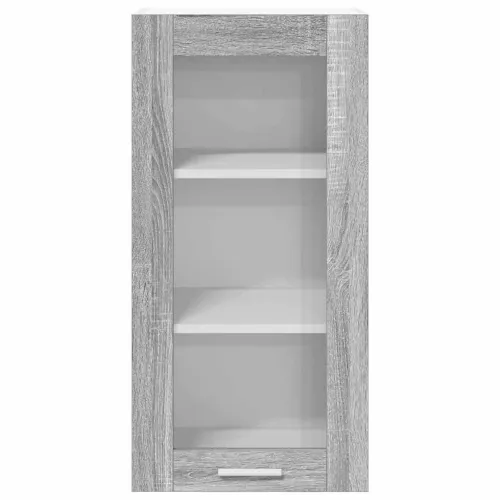Viseći ormarić 2 kom. Siva Sonoma Konstruirano drvo - Siva sonoma 2x viseći stakleni ormarić (1 vrata) 40 cm širine 80 cm visine Cijena