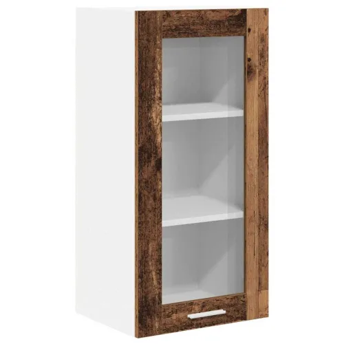 Viseći ormarić 2 kom. Staro drvo Konstruirano drvo - Staro drvo 2x viseći stakleni ormarić (1 vrata) 40 cm širine 80 cm visine Cijena