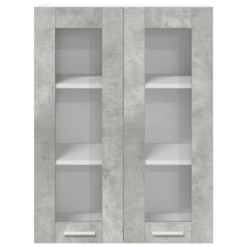 Viseći ormarić Betonski sivi 60 x 31 x 80 cm Konstruirano drvo - Betonska siva 1x viseći stakleni ormar (2 vrata) 60 cm širok 80 Cijena