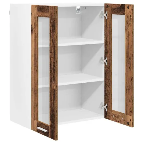 Viseći ormarić Staro drvo 60 x 31 x 80 cm Konstruirano drvo - Staro drvo 1x viseći stakleni ormar (2 vrata) 60 cm širok 80 cm vi Cijena