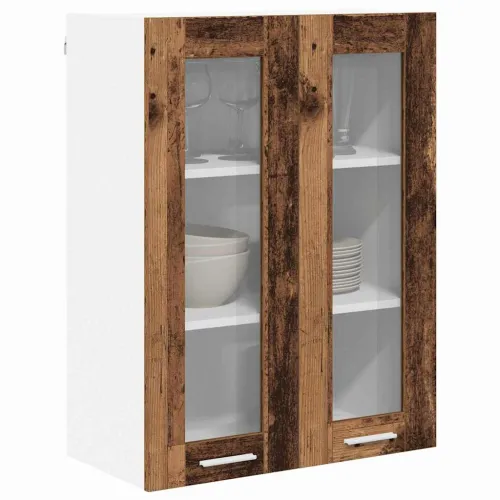 Viseći ormarić Staro drvo 60 x 31 x 80 cm Konstruirano drvo - Staro drvo 1x viseći stakleni ormar (2 vrata) 60 cm širok 80 cm vi Cijena