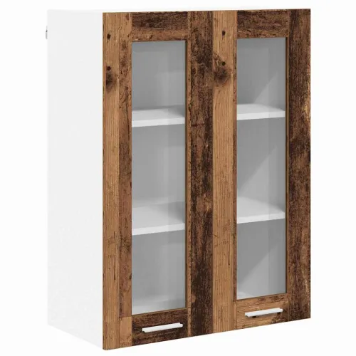 Viseći ormarić Staro drvo 60 x 31 x 80 cm Konstruirano drvo - Staro drvo 1x viseći stakleni ormar (2 vrata) 60 cm širok 80 cm vi Cijena