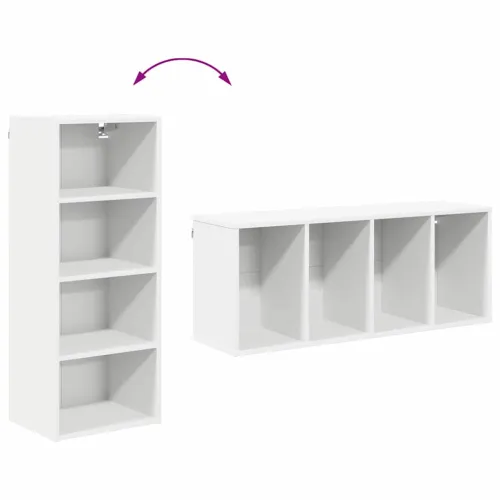 Viseći ormarić Bijelo 40 x 29,5 x 100 cm Konstruirano drvo - Bijela 1x viseća vitrina (4 police) 40 cm široka 100 cm visoka Cijena