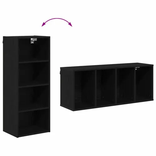 Viseći ormarić Crni hrast 40 x 29,5 x 100 cm Konstruirano drvo - Crni hrast 1x viseća vitrina (4 police) 40 cm široka 100 cm vis Cijena