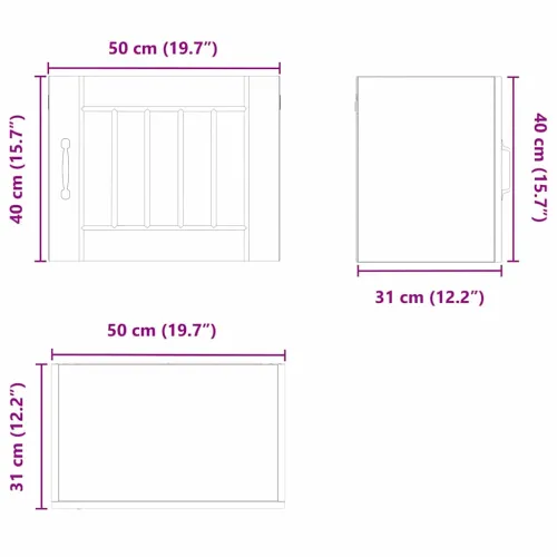 Ormar za Zid LUCCA Betonska siva 50 x 31 x 40 cm - Betonska siva 1x zidni ormarić (1 vrata) 50 cm širok 40 cm visok Cijena