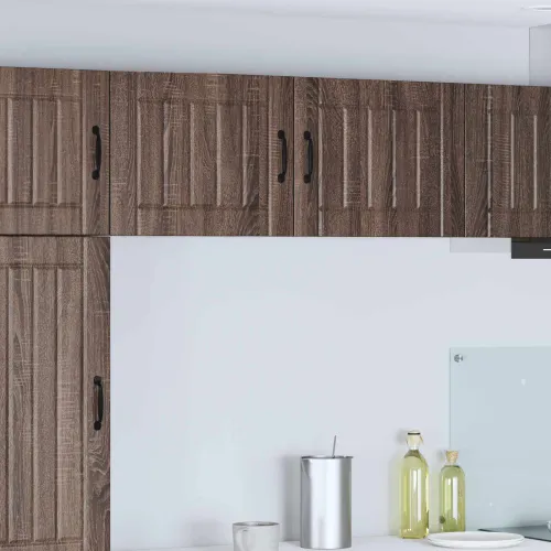Ormar za Zid LUCCA 2 kom. Smeđi hrast Konstruirano drvo - Smeđi hrast 2x zidni ormar (1 vrata) 50 cm širok 40 cm visok Cijena
