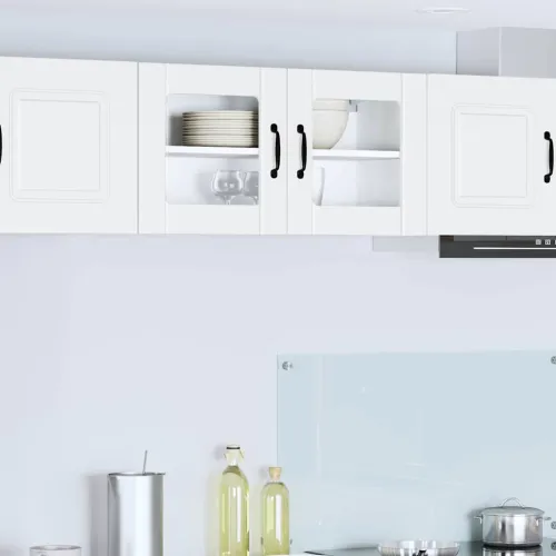 Zidni stakleni ormarić LUCCA Bijela 80 x 31 x 40 cm - Bijela 1x stakleni ormar za zid (2 vrata) širine 80 cm i visine 40 cm Cijena