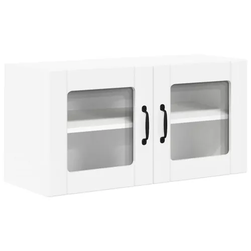 Zidni stakleni ormarić LUCCA Bijela 80 x 31 x 40 cm - Bijela 1x stakleni ormar za zid (2 vrata) širine 80 cm i visine 40 cm Cijena