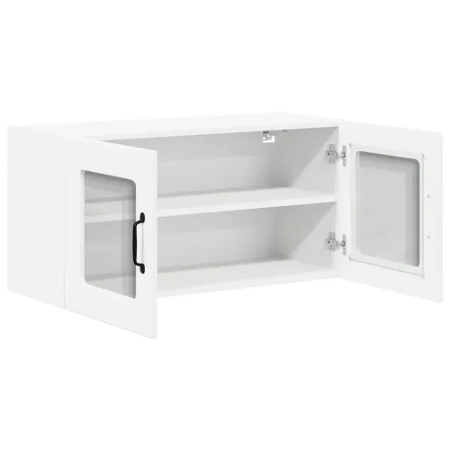 Zidni stakleni ormarić LUCCA Bijela 80 x 31 x 40 cm - Bijela 1x stakleni ormar za zid (2 vrata) širine 80 cm i visine 40 cm Cijena
