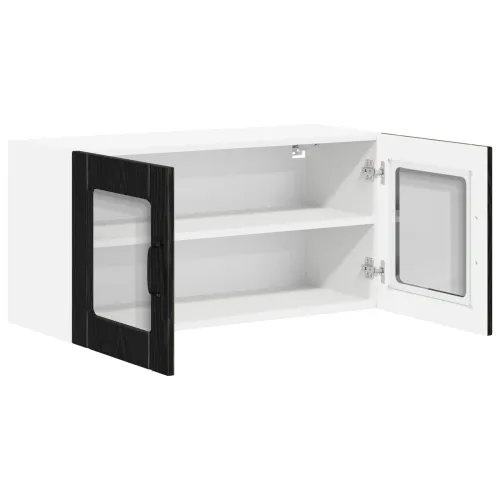 Zidni stakleni ormarić LUCCA Crni hrast 80 x 31 x 40 cm - Crni hrast 1x stakleni ormar za zid (2 vrata) širine 80 cm i visine 40 Cijena