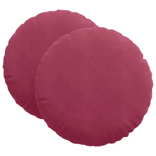 Jastučići za sjedenje 2 kom. Baršun Vinska crvena - boja crnog vina Ø60 x 21 cm Cijena