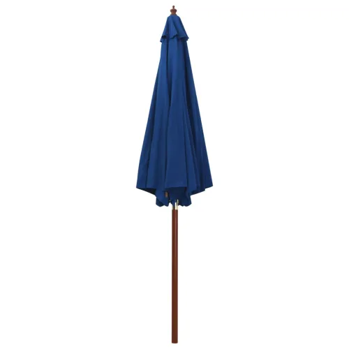 Suncobran s drvenim stupom 300 x 258 cm plavi - Plava Cijena