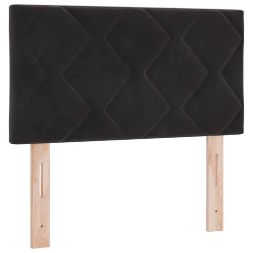 Box spring krevet s uzglavljem Crna 80 x 200 cm Baršun - Crna 80 x 200 cm Dizajn s rombovima Cijena
