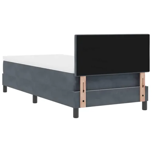 LED Box Spring Krevet Tamno siva 80 x 200 cm Baršun - Tamno siva 80 x 200 cm Prošiveno gumbima Cijena