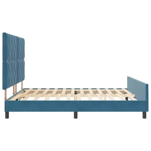 Box spring krevet Tamno plava 180 x 200 cm Baršun - Tamno plava 180 x 200 cm Dizajn s rombovima Cijena